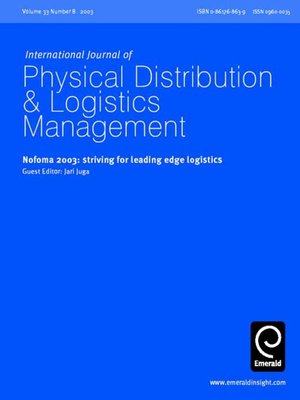 cover image of International Journal of Physical Distribution & Logistics Management, Volume 33, Issue 8